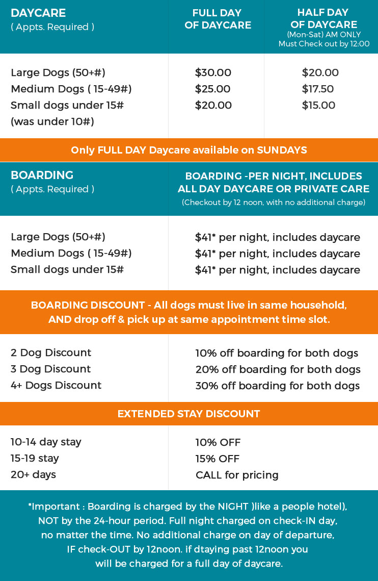 Dog Daycare Boarding Lodging prices Play N Stay Pet Camp